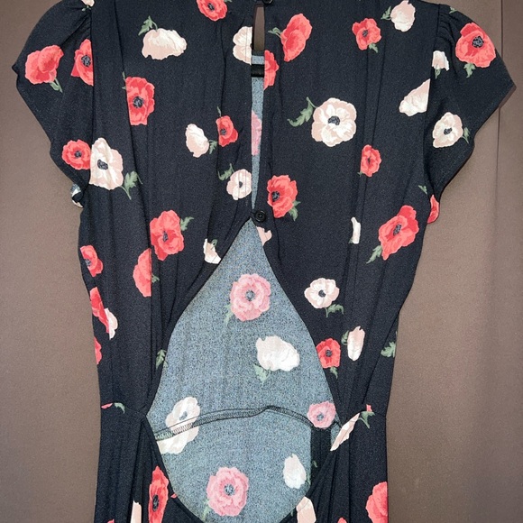 Reformation Gavin Dress in Black Floral - Picture 6 of 6